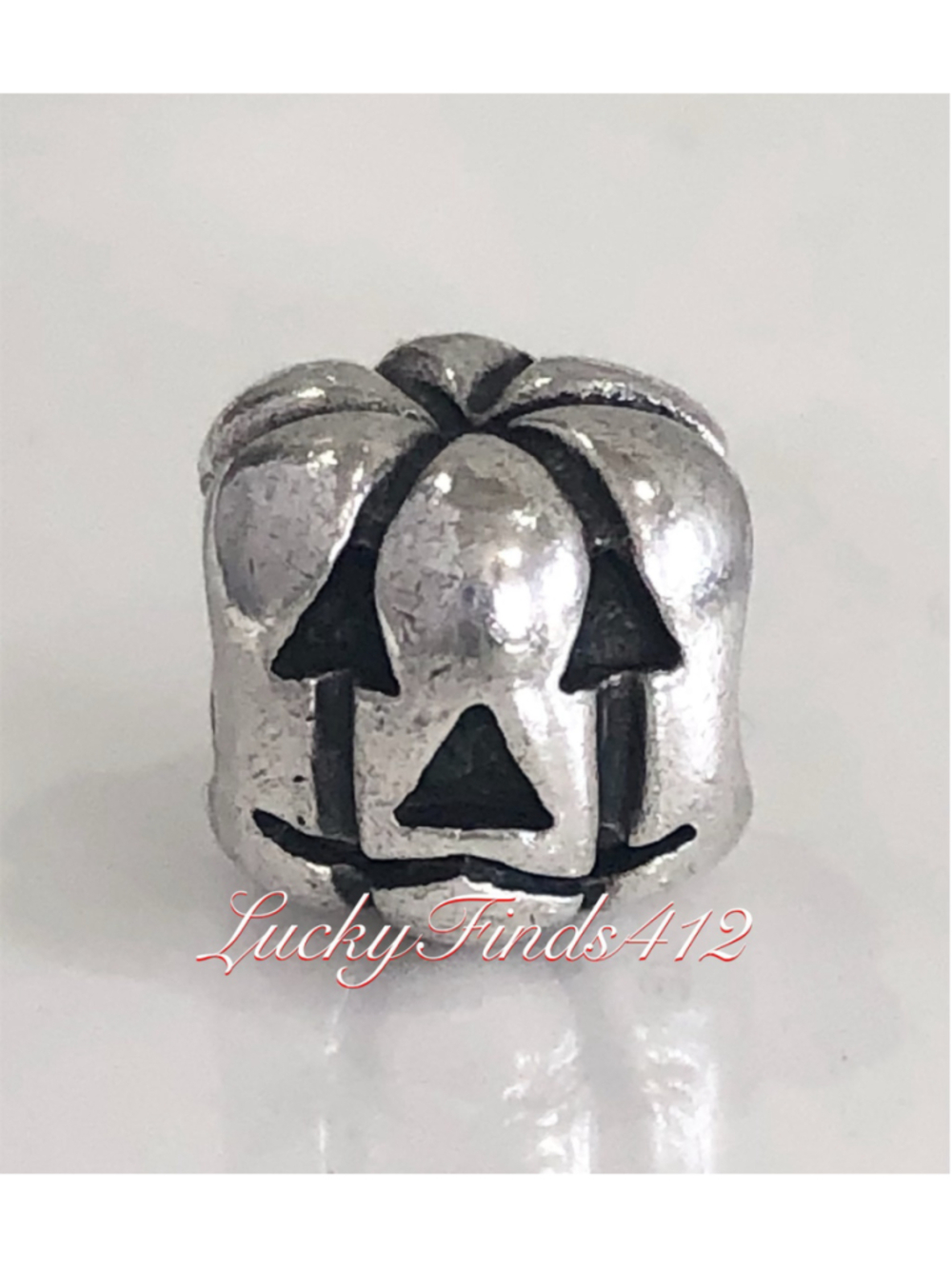 Authentic Pandora Jack o Lantern Halloween Pumpkin Charm Retired